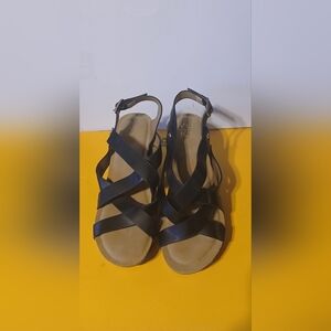 Women's Black Strappy Sandals